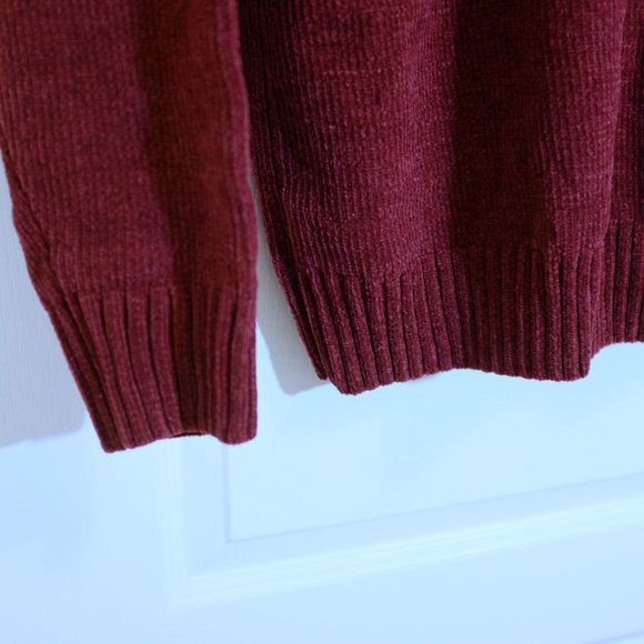 COPY - Vintage Penmans berry Crewneck Pullover Argyle chenille Sweater Mens XL - Picture 3 of 10